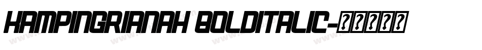 KampIngrianaH BoldItalic字体转换